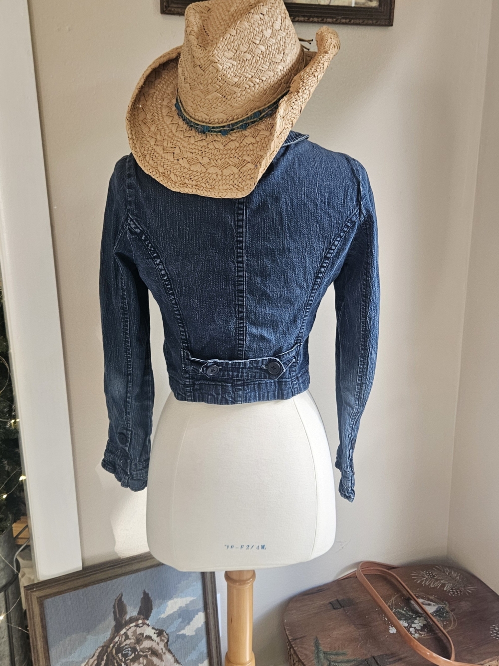 Indigo Blue Fitted Denim Jacket - Picture 5 of 8